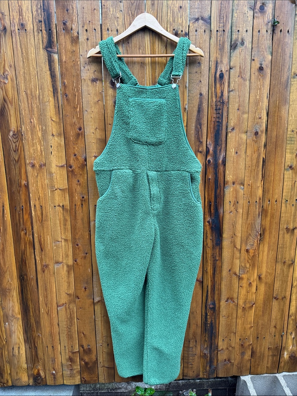 Swoveralls Green Sherpa Overalls jumpsuit